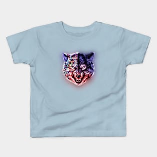 Zidika Mosaic Wolf Kids T-Shirt